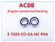 Bolas cerâmicas 28000RPM-30000RPM da precisão de S 7205 CDGA HCP4A