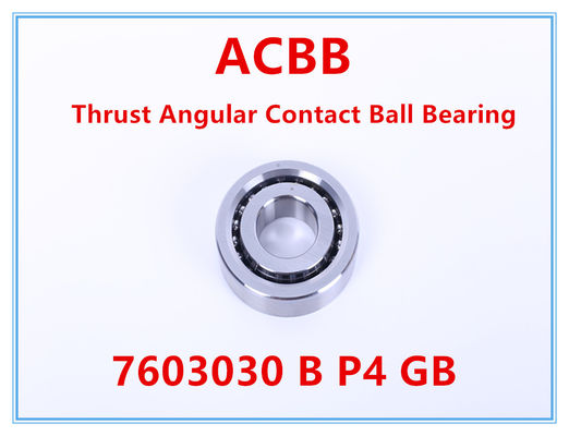 7603030 da pressão alta da rigidez de B P4 GB rolamento de esferas angular do contato