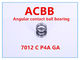 7012 ángulo angular 10000RPM-12000RPM del rodamiento de bolitas del contacto de C P4A GA