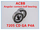 7205 rolamento de esferas angular do contato do CD GA P4A