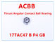 17TAC47 B P4 GB empujó el rodamiento de bolitas angular del contacto