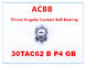 30TAC62 Kogellager van het de Duw het Hoekige Contact van B P4 GB