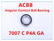 7007 rodamiento de bolitas angular del contacto de C P4A GA