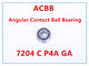7204 C P4A GAの角の接触のボール ベアリング